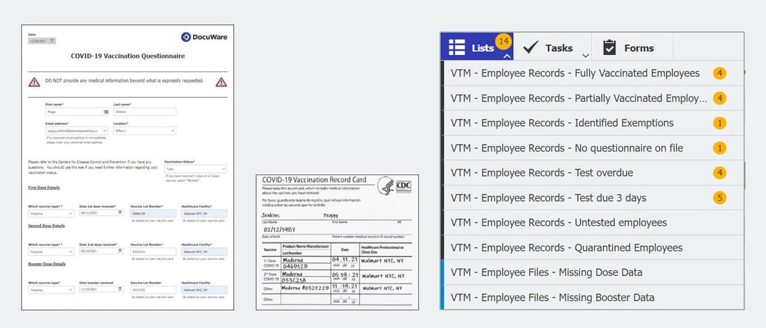Vaccination documents with DocuWare